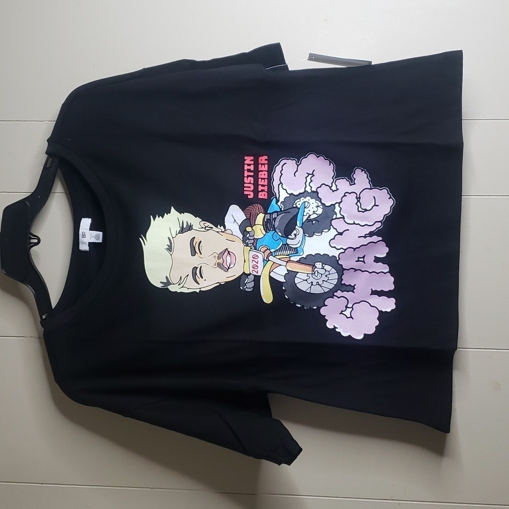𝅺JUSTIN Bieber 2020 Changes Tour Crop Graphic Tee in Black - Picture 4 of 9